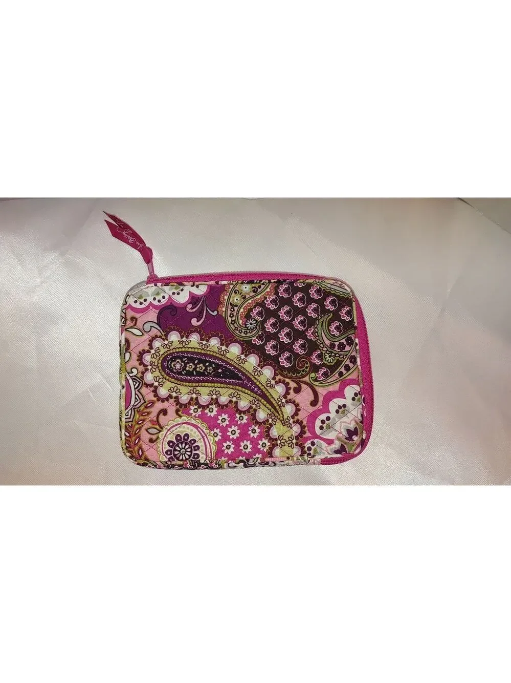 Vera Bradley Very Berry Paisley Zippered Case NWOT